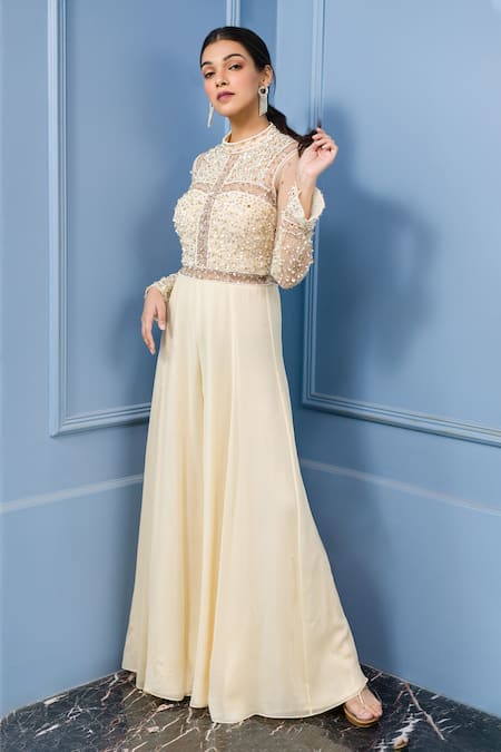 Label Sanya Gulati Flared Embellished Jumpsuit 