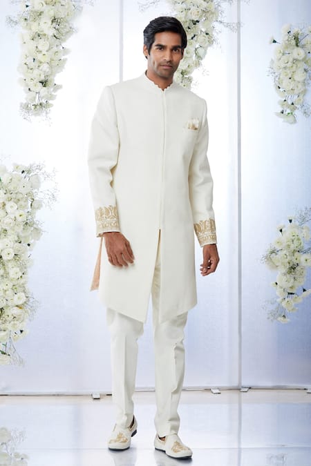 Seema Gujral Matka Silk Sherwani Set 