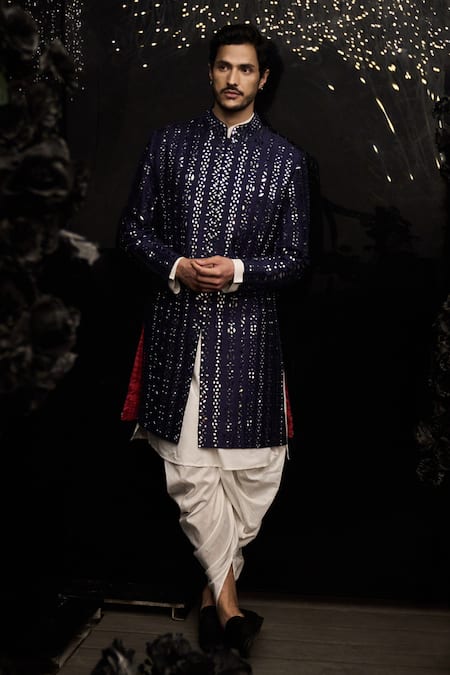 Seema Gujral Mirror Work Sherwani Set 