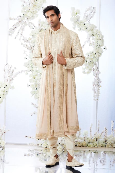 Seema Gujral Gota Work Sherwani Set 