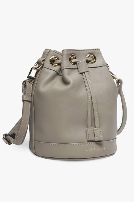 Shop_Tan & Loom_Grey Bombay Adjustable Handle Potli Bag _at_Aza_Fashions