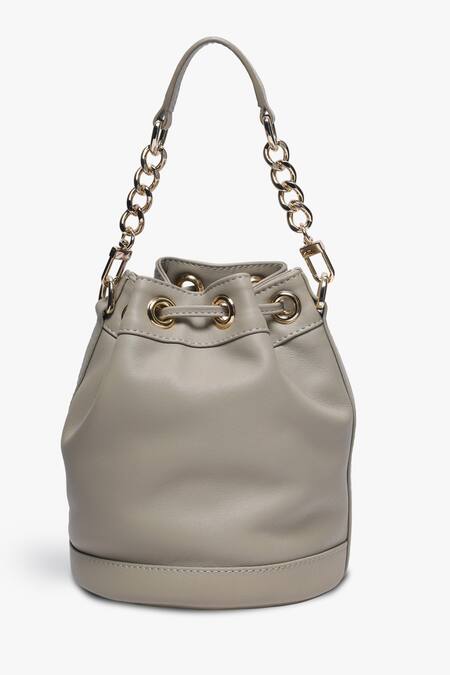 Tan & Loom_Grey Bombay Adjustable Handle Potli Bag _Online_at_Aza_Fashions