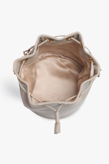 Buy_Tan & Loom_Grey Bombay Adjustable Handle Potli Bag _Online_at_Aza_Fashions