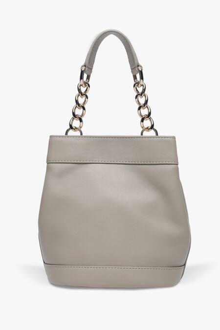 Shop Tan & Loom Grey Rani Leather Batwa at Aza Fashions Shop_Tan & Loom_Grey Rani Leather Batwa _at_Aza_Fashions