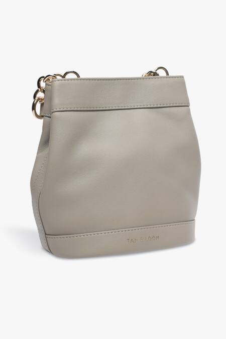 Tan & Loom Grey Rani Leather Batwa Online at Aza Fashions Tan & Loom_Grey Rani Leather Batwa _Online_at_Aza_Fashions