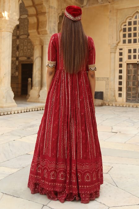 Soniya G Chikankari Cape Lehenga Set 