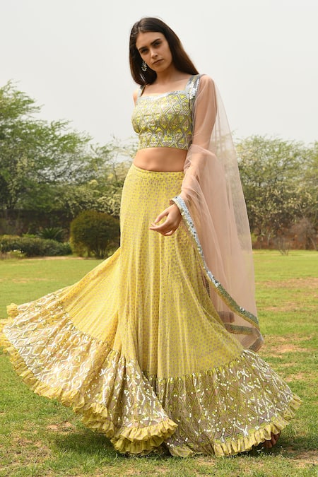 Surbhi Gupta Embroidered Lehenga Set 