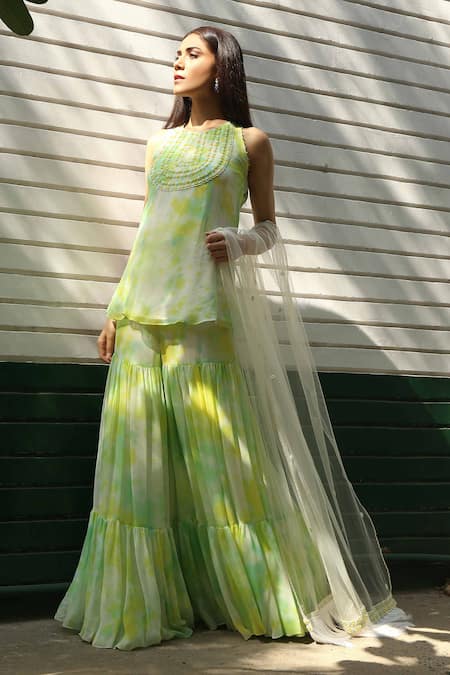 Surbhi Gupta Tie-Dye Kurta Sharara Set 