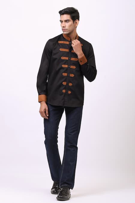 Cosa Nostraa Contrast Strap Shirt 