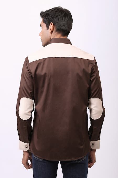 Cosa Nostraa Giza Cotton Patchwork Shirt 