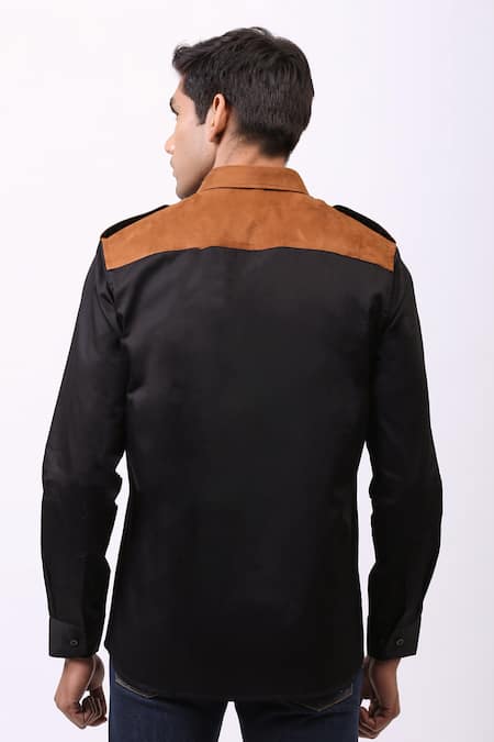 Cosa Nostraa Giza Cotton Panelled Shirt 