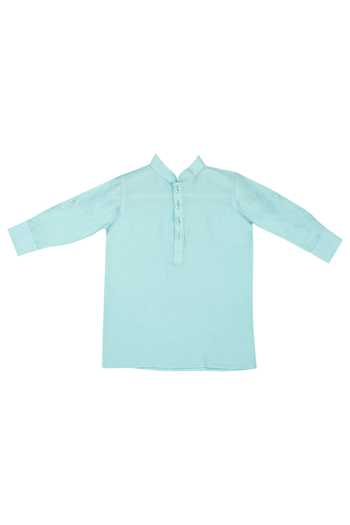 Buy Little Stars Blue Shaded Nehru Jacket And Kurta Set Online at Aza Fashions Buy_Little Stars_Blue Shaded Nehru Jacket And Kurta Set_Online_at_Aza_Fashions