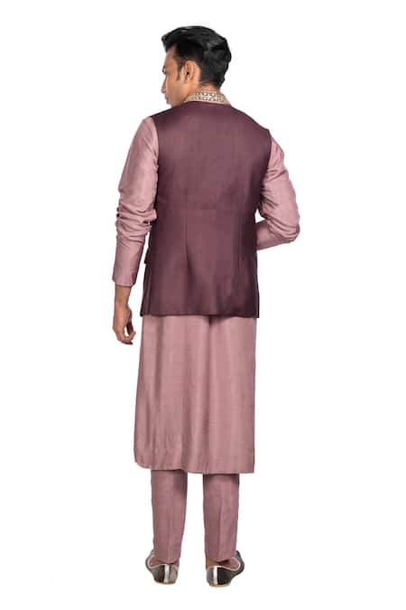 Debarun Cotton Tussar Bundi & Kurta Set 