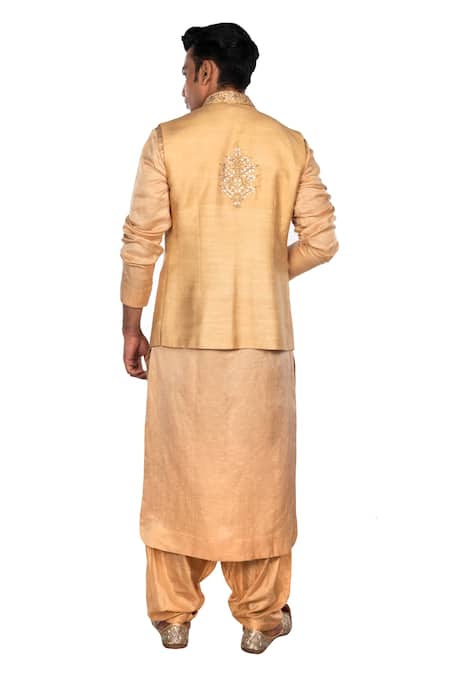 Debarun Cotton Tussar Bundi & Kurta Set 