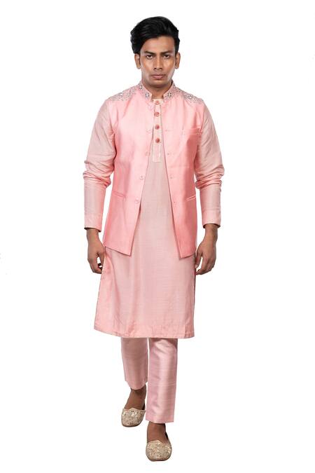 Debarun Cotton Tussar Bundi & Kurta Set 