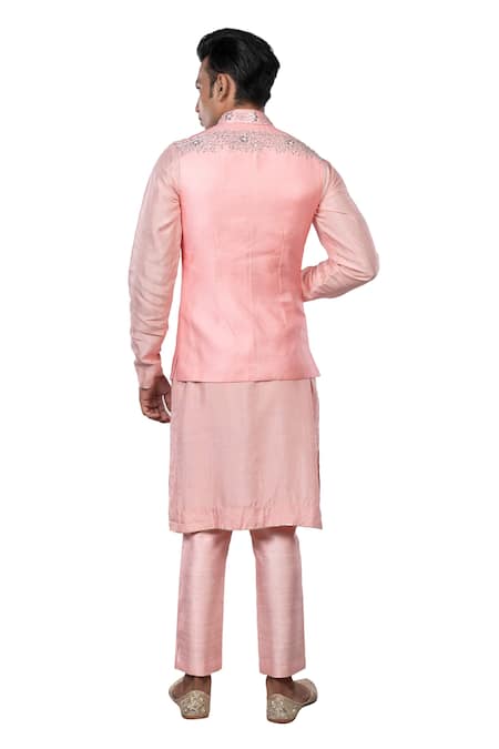 Debarun Cotton Tussar Bundi & Kurta Set 