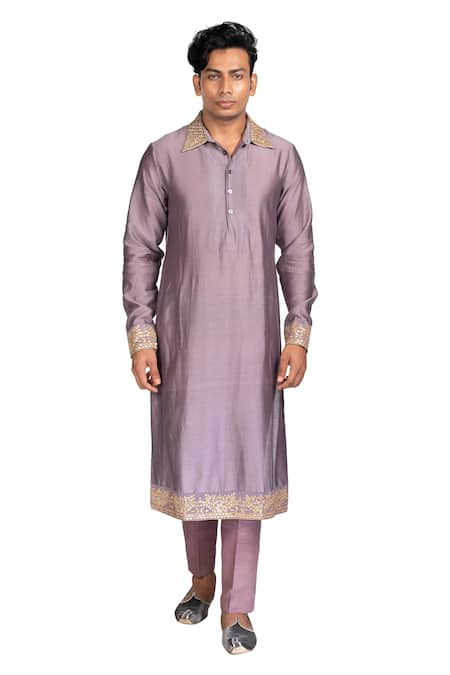 Debarun Chanderi Kurta Set 