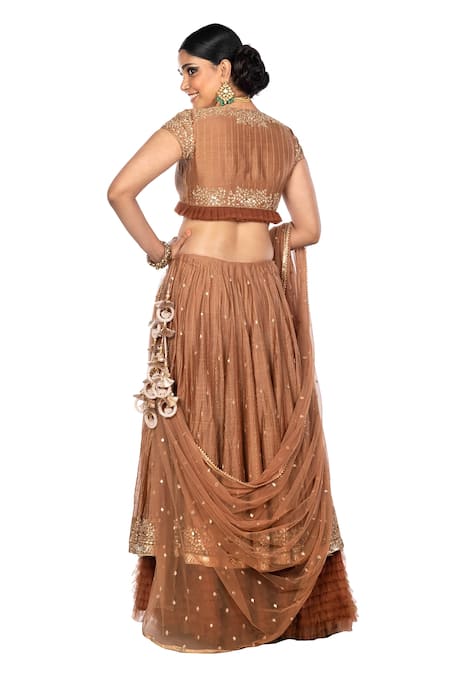 Debarun Chanderi Lehenga Set 
