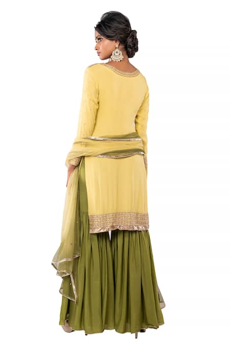 Debarun Georgette Kurta Sharara Set 