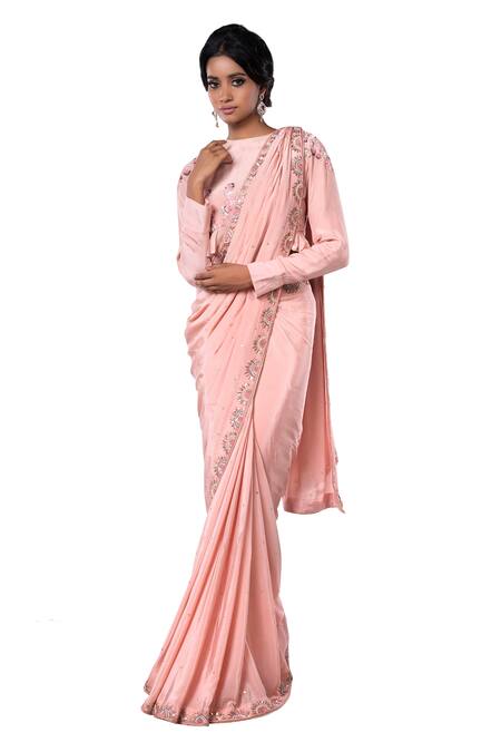 Buy online Pink Silk Saree With Blouse from ethnic wear for Women by Riwazo  for ₹2499 at 62% off | 2024 Limeroad.com