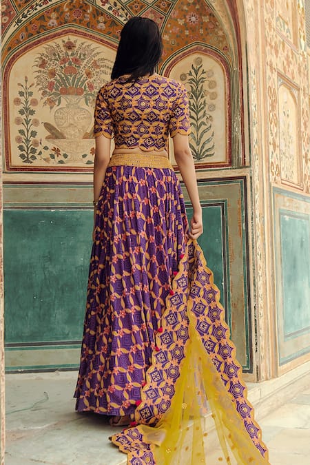Swati Vijaivargie Floral Motif Lehenga Set 