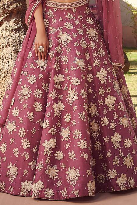 Buy Sahil Kochhar Purple Silk Organza Sweetheart Neck Shahzia Bridal Lehenga Set Online at Aza Fashions Buy_Sahil Kochhar_Purple Silk Organza Sweetheart Neck Shahzia Bridal Lehenga Set _Online_at_Aza_Fashions
