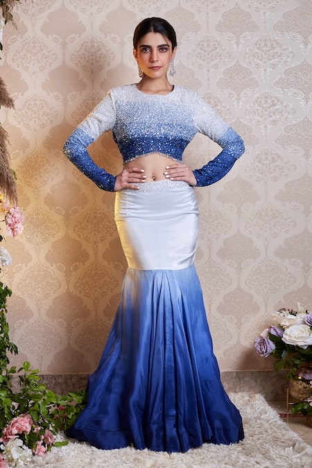 Soha By Harleen And Sona Zayla Embroidered Blouse & Skirt Set 