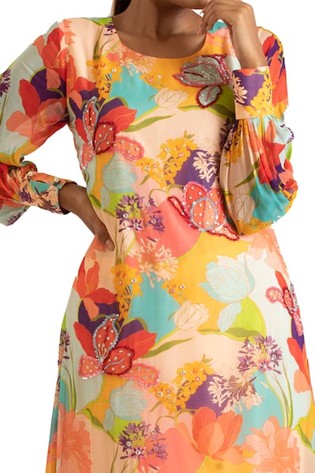 Seams Pret And Couture Printed Asymmetric Tunic & Pant Set 