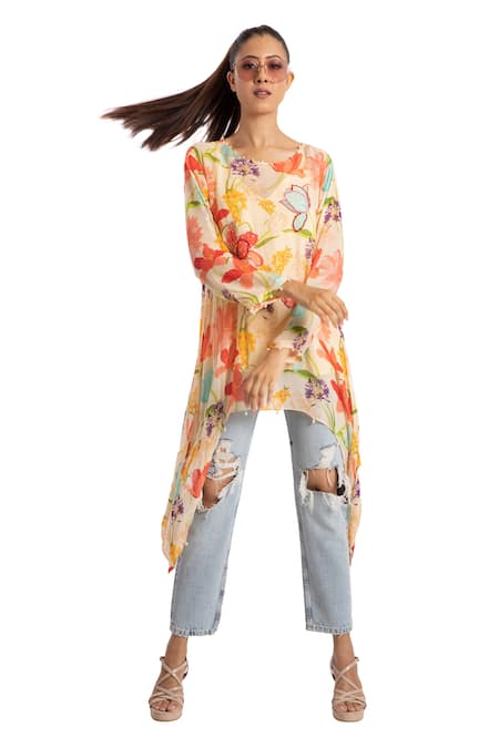 Seams Pret And Couture Printed Asymmetric Tunic 