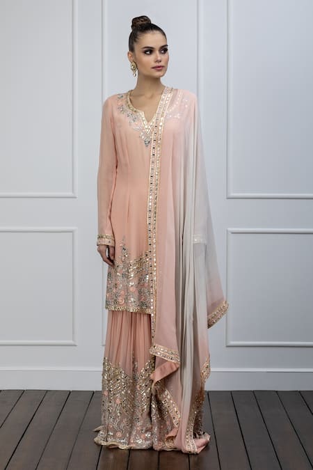 Shian Straight Kurta Sharara Set  