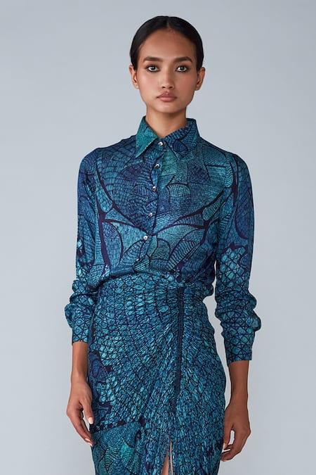 Saaksha & Kinni Abstract Tile Print Shirt 