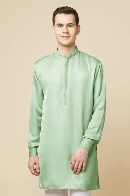 Buy Spring Break Green Cotton, Polyester Embroidery Straight Kurta Online at Aza Fashions Buy_Spring Break_Green Cotton, Polyester Embroidery Straight Kurta _Online_at_Aza_Fashions