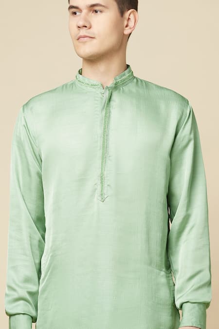 Buy Spring Break Green Cotton, Polyester Embroidery Straight Kurta Buy_Spring Break_Green Cotton, Polyester Embroidery Straight Kurta