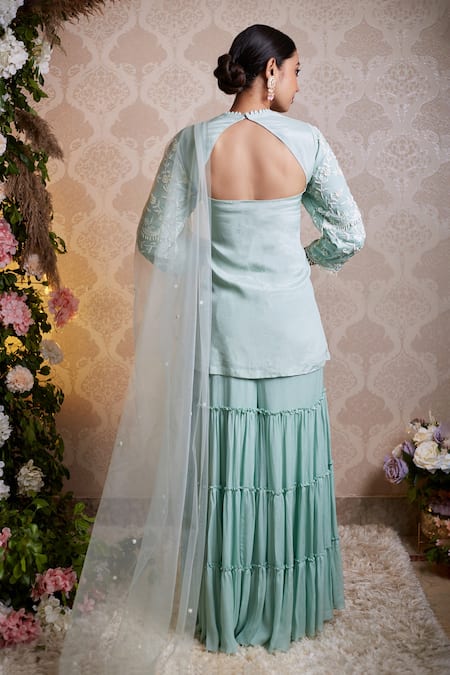 Soha By Harleen And Sona Esra Embroidered Kurta Sharara Set 