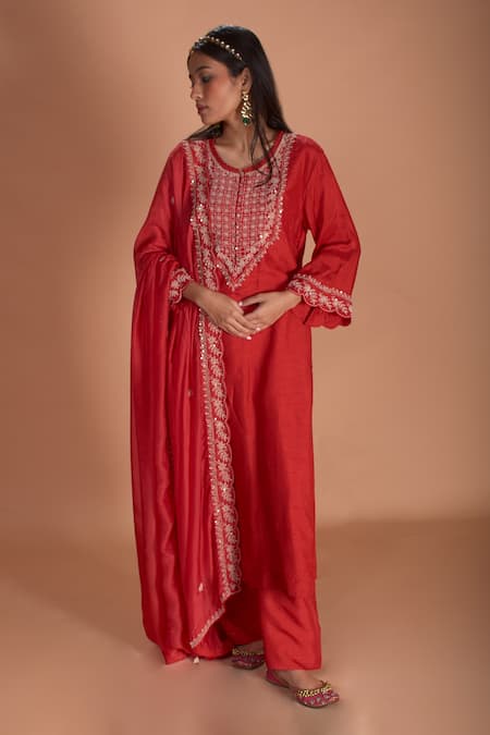 Soha by Harleen and Sona Keisha Embroidered Kurta Palazzo Set 