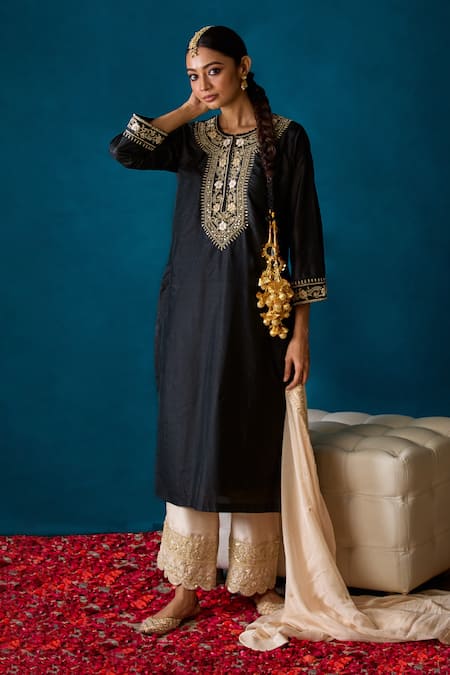 Soha by Harleen and Sona Kimaya Embroidered Kurta Palazzo Set 