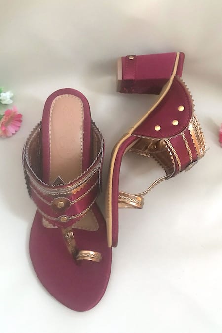 Kolhapuri chappal with discount heels