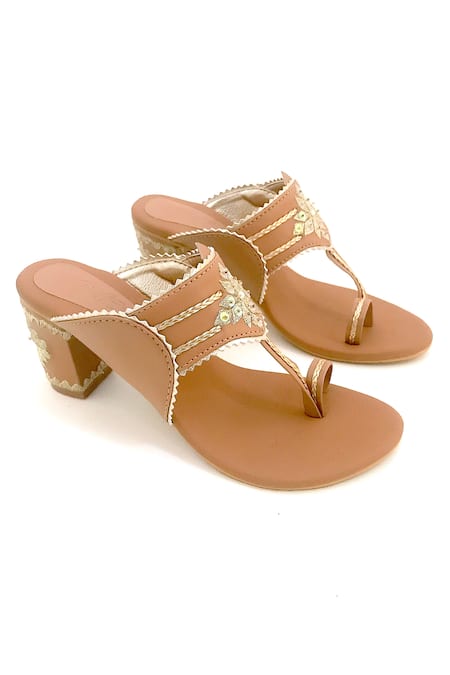 SOLE HOUSE Kolhapuri Block Heels 