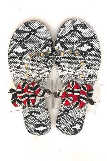 Buy Sole House Black Embroidered Clear Strap Animal Print Sandals at Aza Fashions Buy_Sole House_Black Embroidered Clear Strap Animal Print Sandals_at_Aza_Fashions