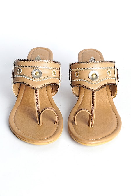 Sole House  Embroidered Kolhapuri Block Heels 