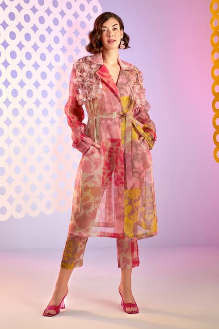 Pankaj & Nidhi Silueta Organza Trench Coat 