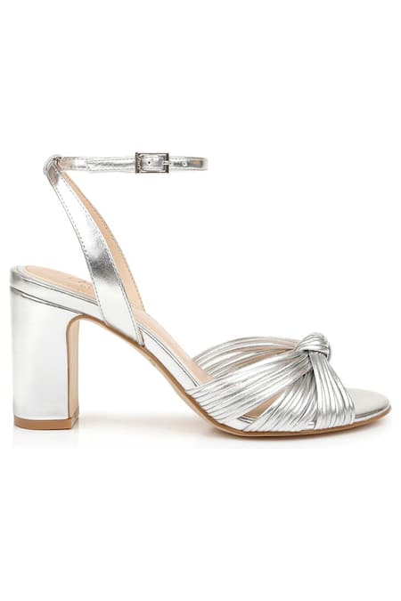 Shop Sephyr Silver Stones Alysanne Cord Straps Block Heels at Aza Fashions Shop_Sephyr_Silver Stones Alysanne Cord Straps Block Heels _at_Aza_Fashions