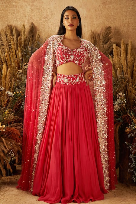 Shloka Khialani Embroidered Bridal Lehenga Set 