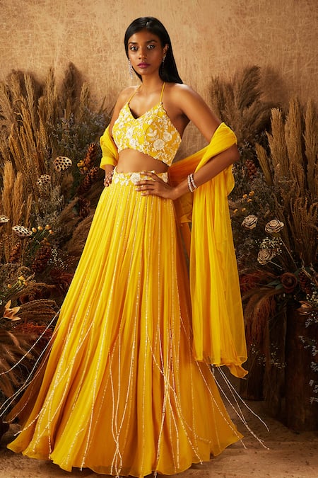 Shloka Khialani Embroidered Lehenga Set 