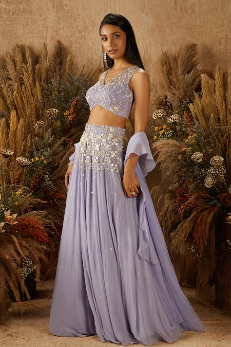 Shloka Khialani Embroidered Lehenga Set 