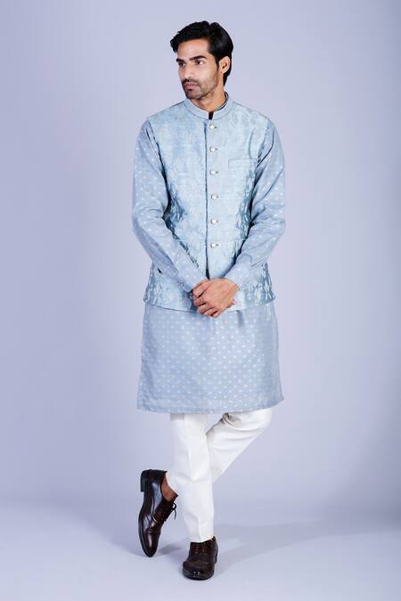 Buy Sarab Khanijou Grey Chanderi Silk, Suiting Kurta Set Online at Aza Fashions Buy_Sarab Khanijou_Grey Chanderi Silk, Suiting Kurta Set _Online_at_Aza_Fashions