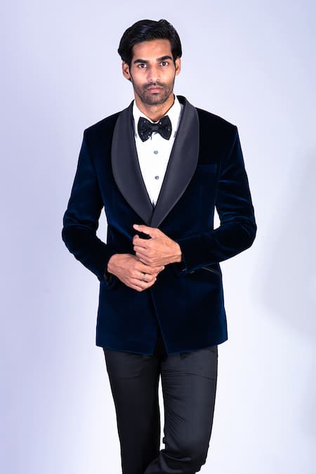 Sarab Khanijou Cotton Velvet Tuxedo & Pant Set 