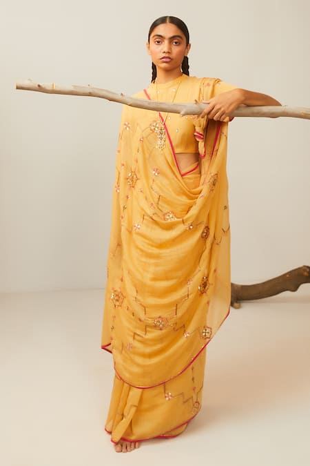 Sarang Kaur Chanderi Silk Embroidered Saree 