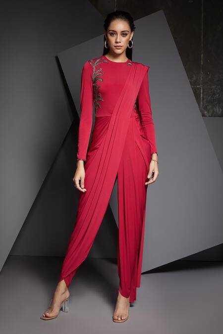 Jumpsuit saree clearance online