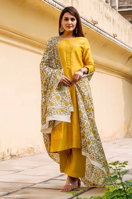 Missprint Chanderi Kurta Set 